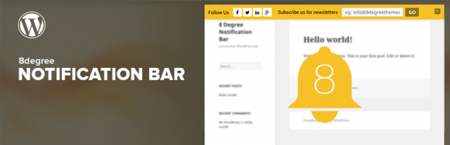 Wtyczka Notification Bar for WordPress