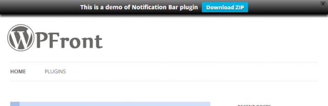 Wtyczka WPFront Notification Bar